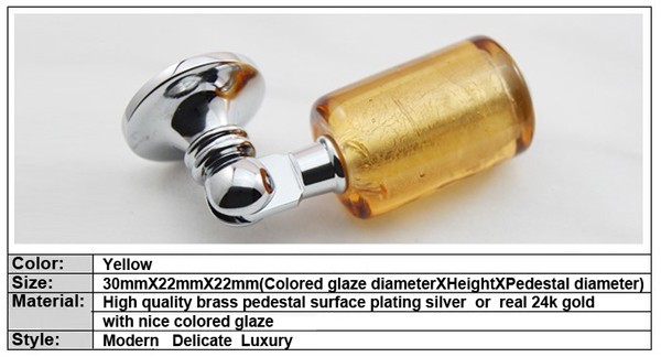 Modern Coloured glaze& Brass Pedestal Furniture Handle Creative High Grade Closet  Knobs Personality Cupboard Door Pull
