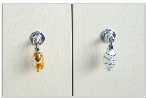 Modern Coloured glaze& Brass Pedestal Furniture Handle Red High Grade Closet  Knobs Personality hammer pull for Drawer