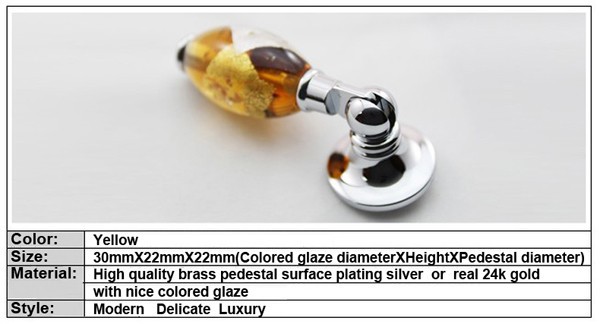 Modern Europe type Coloured glaze& Brass Furniture Handle Creative High Grade Closet  Knobs  Personality hammer pull for Drawer
