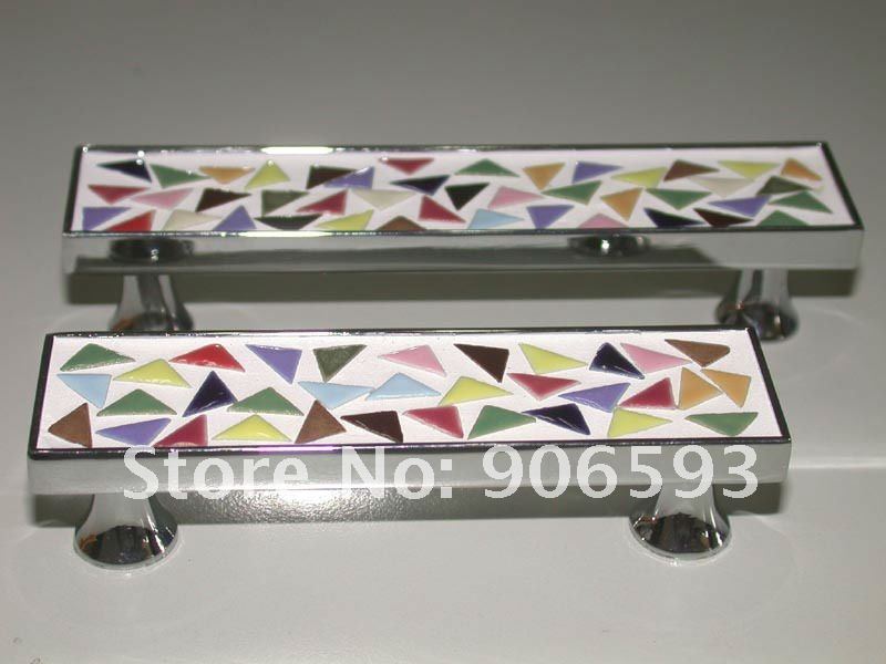Colourful mosaic porcelain cabinet handle12pcs lot free shippingfurniture handle