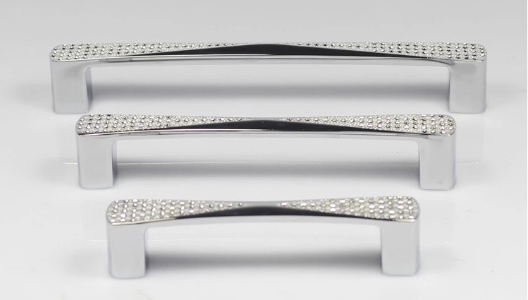 10pcs K9 Crystal Super Light Cabinet Handle Imitation Diamond Crystal Handles Drawer Pulls Knobs Glass Furniture Bulk Price