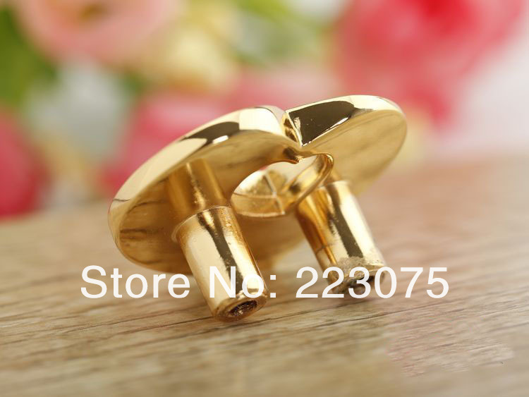 -Gold Love shape crystal handle rheinstone drawer knobs  furniture door pull 10pcs/lot
