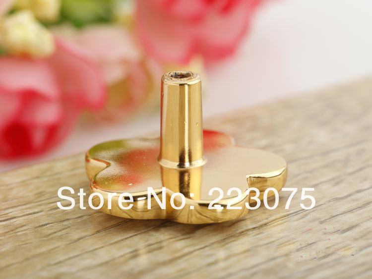 -Gold plated crystal  rheinstone cabinet door knob chrome drawer pulls handle10pcs/lot