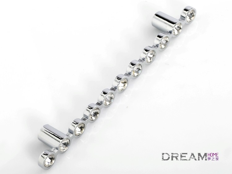 128mm Silver chrome Crystal handle and pulls for furniture / cabinet handle / drawer handle / pull handle
