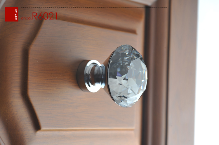 20mm K9 Crystal Glass,Chrome plated  abinet Knobs Door Handles / furniture pull / Cupboard knob