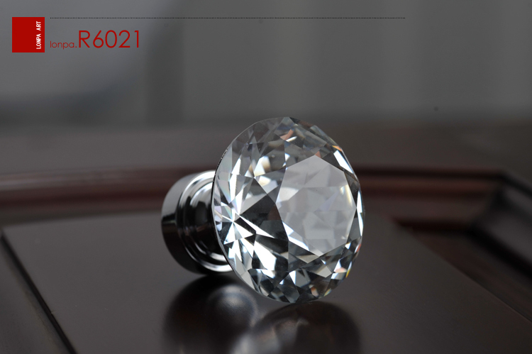 30mm K9 Crystal Glass, cabinet Knobs Door Handles / furniture pull / Cupboard knob