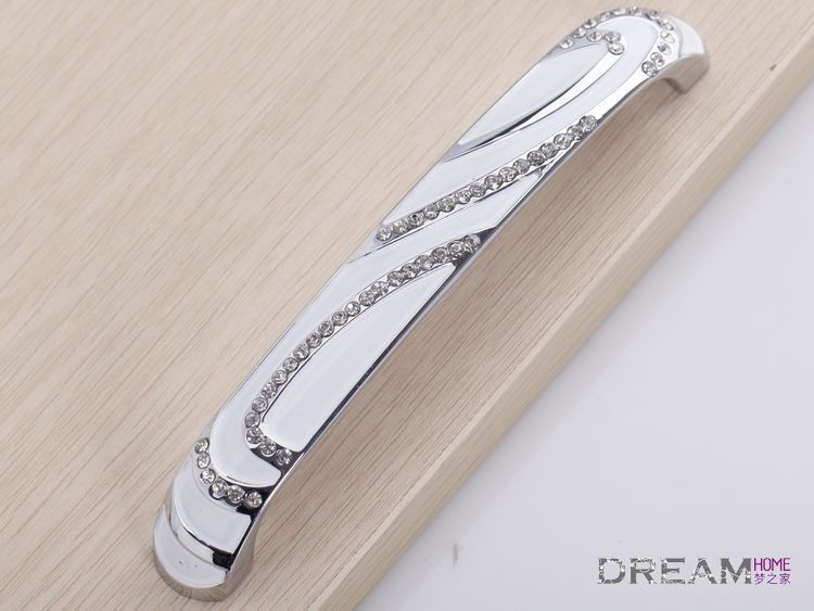 96mm Crystal cabinet handle and pulls/drawer pull handle/ kitchen cabinet hardware  C:96mm L:110mm
