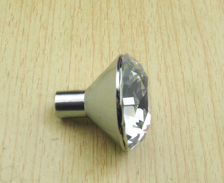 Free Shipping 25mm K9 glass Crystal Knobs Europen style /Clear Crystal,Cupboard knob