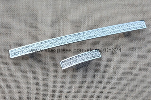 Free Shipping 96mm Crystal armoire handles dresser pull handle furniture hardware