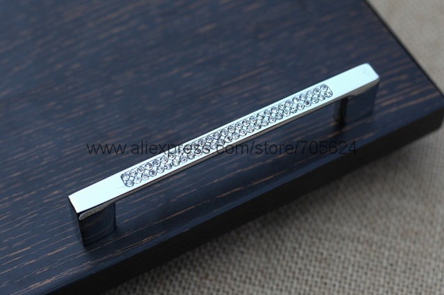 Free Shipping 96mm Crystal furniture cabinet hardware dresser drawer handles