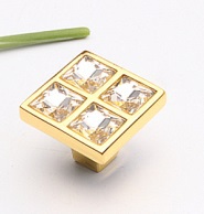 Golden crystal knob, Gold diamond drawer hardward cabinet handle door handle