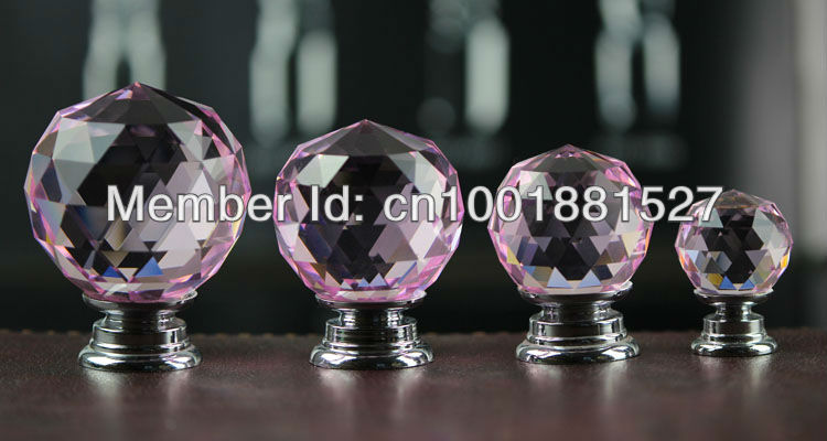 2pcs/lot Cheap Round Crystal Clear Glass Dresser Kitchen Drawer Cabinet Pulls And Knobs K9