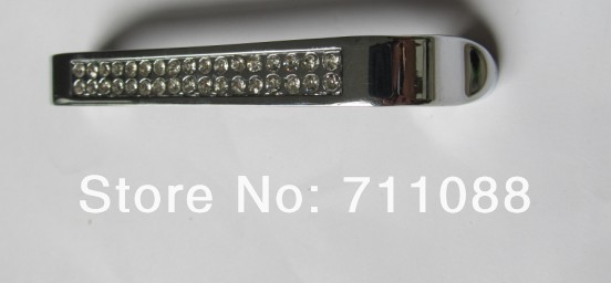 Crystal Handle Modern and simple European-style cabinet drawer wardrobe door handle with Rhinestone pitch: 96mm