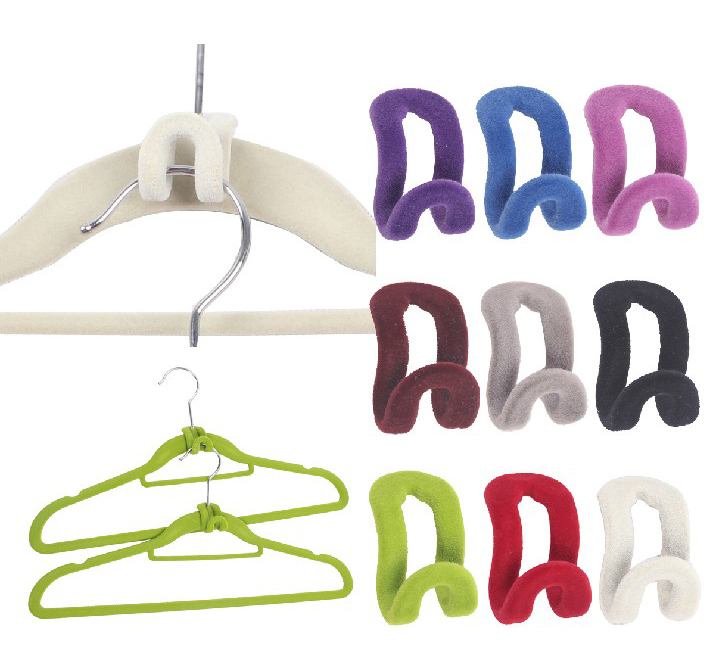 10 Pcs Flock printing hanger mini hook slip-resistant hanger everydays