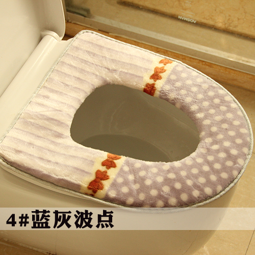 Polka dot beautiful toilet set modern home decoration general size toilet cover toilet cushion