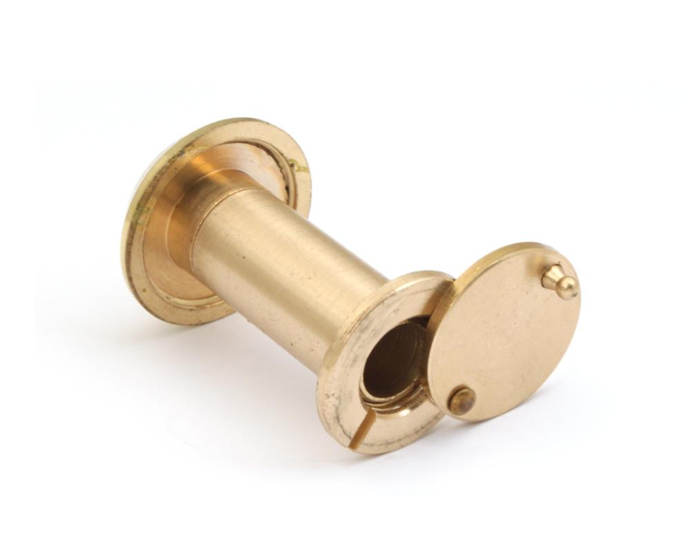 Brass Plated Door Viewer with cover satin chrome color spy hole home hardware accessories door hardware