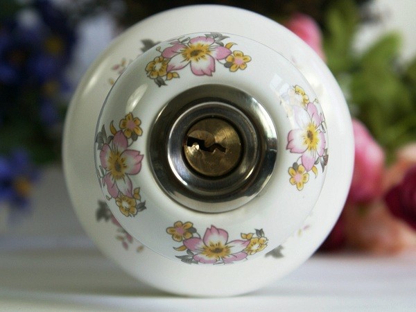 1pc/lot Rose Ceramic  door lock / door lock cylinder/ Indoor lock with key