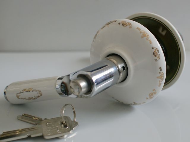 Free Shipping country style  Indoor ceramic lock,  door handle lock, door knob lock
