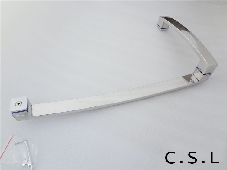 Luxury Square Shower Glass Pull Handle 225mm * 425mm
