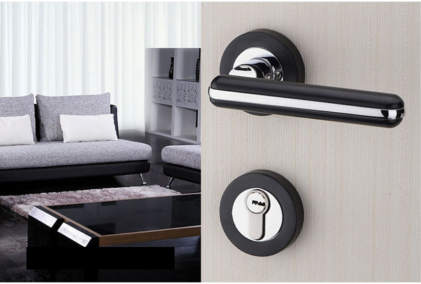 European Style Simple Modern fashion Indoor stainless steel door lock bedroom wooden door fission lock  Free shipping