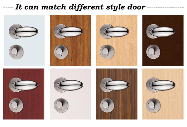 European style Modern stainless steel Indoor door lock the bedroom wooden fission lock hardware door lockset  Free shipping