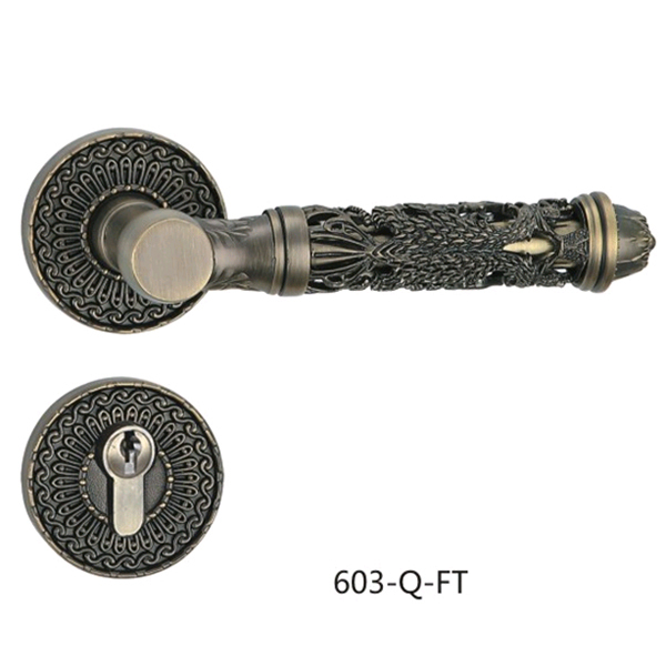 European style hollow out handle door lock classic zinc alloy Antique brown fission lock New fashion type handle lockset