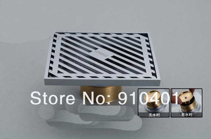 Wholesale And Retail Promotion Chrome 304 Stainless Steel Square Bathroom Shower Floor Drain Grate Waste Drain