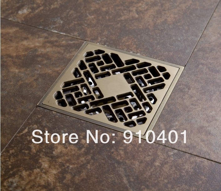 Wholesale And Retail Promotion NEW European Classic Art Antique Bronze Bathroom Floor Drain Shower Waste Drain