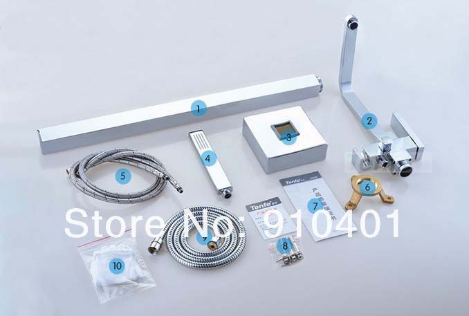 Wholesale And Retail Promotion  Floor-Mounted Bath Tub Filler Faucet Mixer Tap With Hand Shower Free Standing