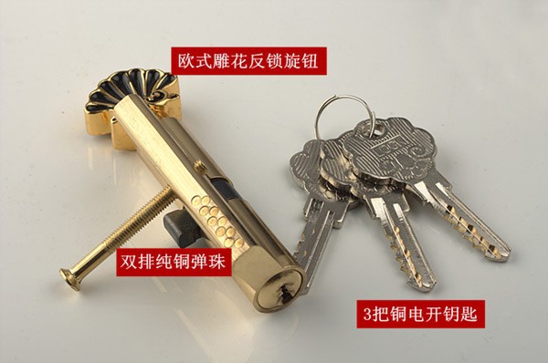 European style classical handle door lock Room lock fashion luxury home lockset high grade top quality