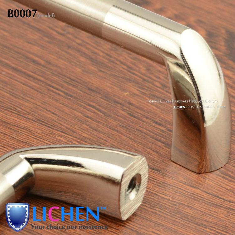 LICHEN  Furniture Hardware Zinc alloy double finishing Handle&Centres Satin Nickel Cabinet Handle&Drawer Handle 