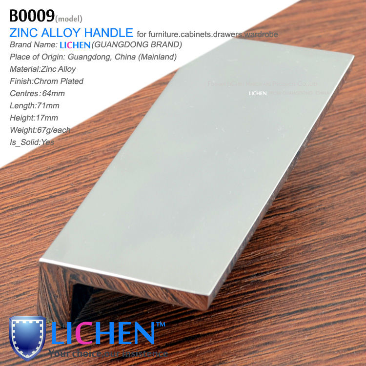 LICHEN H006B-96 Black Zinc alloy Furniture handles