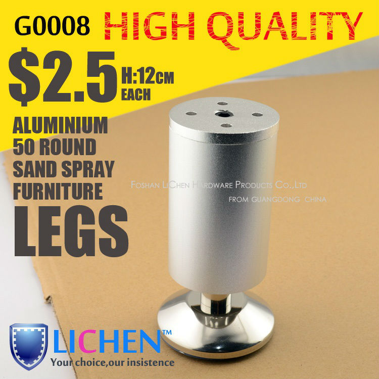 LICHEN(4 pieces/lot) height 12cm Aluminum alloys legs&Furniture legs&Cabinet Legs&Sand spray metal cabinet legs