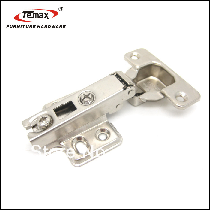 12pcs 35mm cup New full overlay satin nickel kitchen cabinet hinges door gate hinge without damper