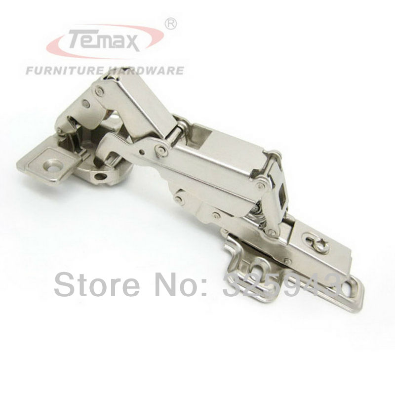 Full overlay Temax Furniture Hinge Steel And Brass Buffer Hydraulic Cabinet Door Hinges 165 degree Clip-on Soft Close