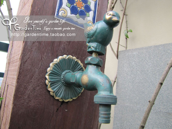 Brass Copper animal faucet tap pool tap bronze sparrow  garden tap garden hardware garden bibcocks
