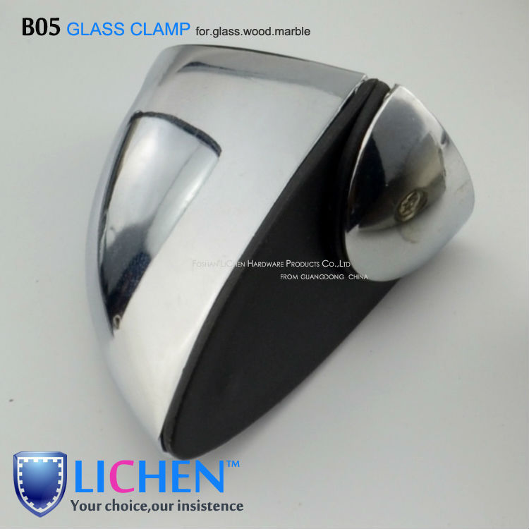 LICHEN(2pcs/lot)B05-S Small size chrome-plating zinc alloy glass clamp supports Thickness 4 6 8 10 mm glass clamp supports