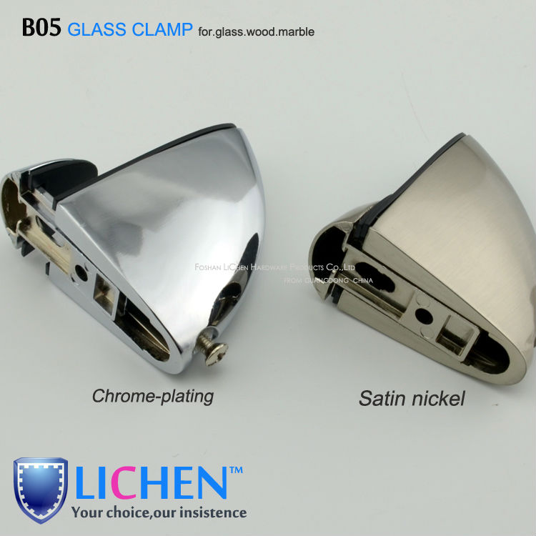 LICHEN(2pcs/lot)Furniture Hardware Chrome-plating zinc alloy glass clamp support Glass thickness 10 12 15 18 20mm glass clamp
