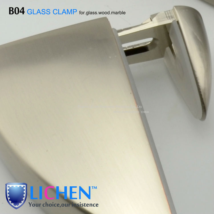 LICHEN(2pieces/lot)L size chrome-plating&satin nickel Zinc alloy glass clamp glass fitting glass accessory