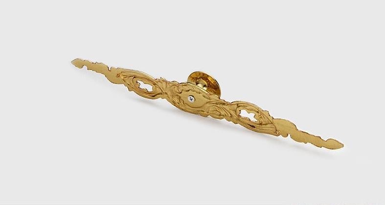 Gold plated LUXURY Zinc alloy cabinet handle drawer pull L=262mm