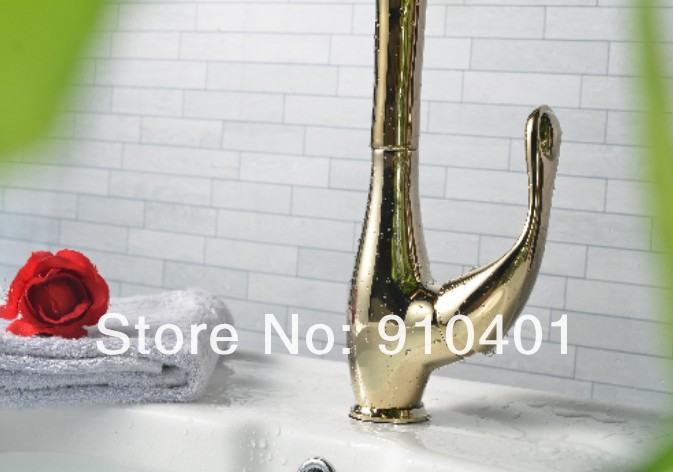 Luxury Brand New High Quality bathroom basin faucet sink mixer tap single handle golden finished 