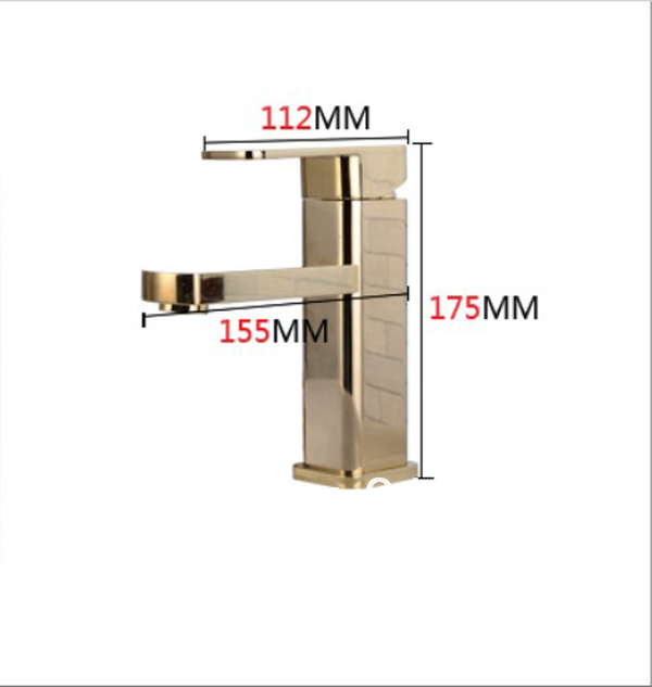 Wholesale And Retail Promotion Golden Finish Cheap Deck Mounted Basin Faucet Single Handle Bathroom Mixer Tap