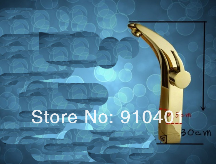Wholesale And Retail Promotion NEW Deck Mounted Tall Style Bathroom Basin Faucet Single Handle Sink Mixer Tap