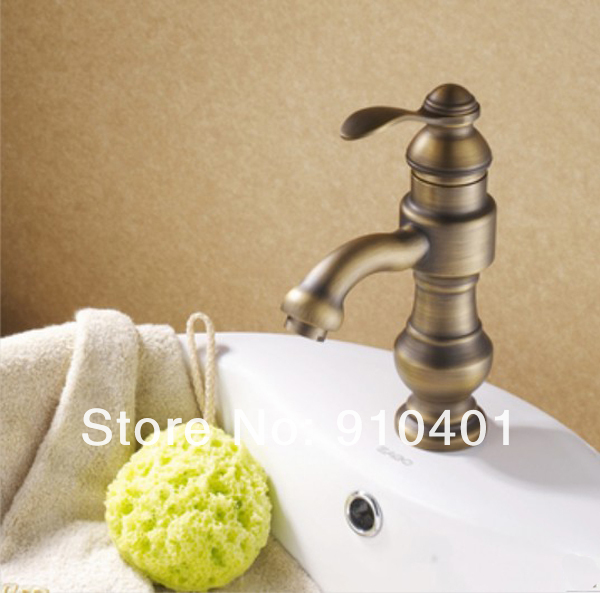Wholesale And Retail Promotion NEW Euro Style Antique Bronze Bathroom Basin Sink Faucet Single Handle Mixer Tap