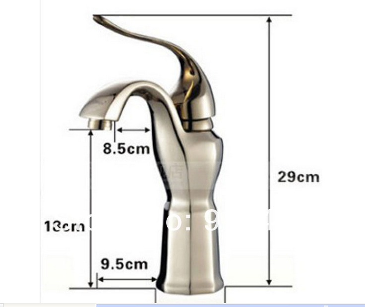 Wholesale And Retail Promotion NEW Golden Brass Deck Bathroom Basin Faucet Single Handle Vanity Sink Mixer Tap