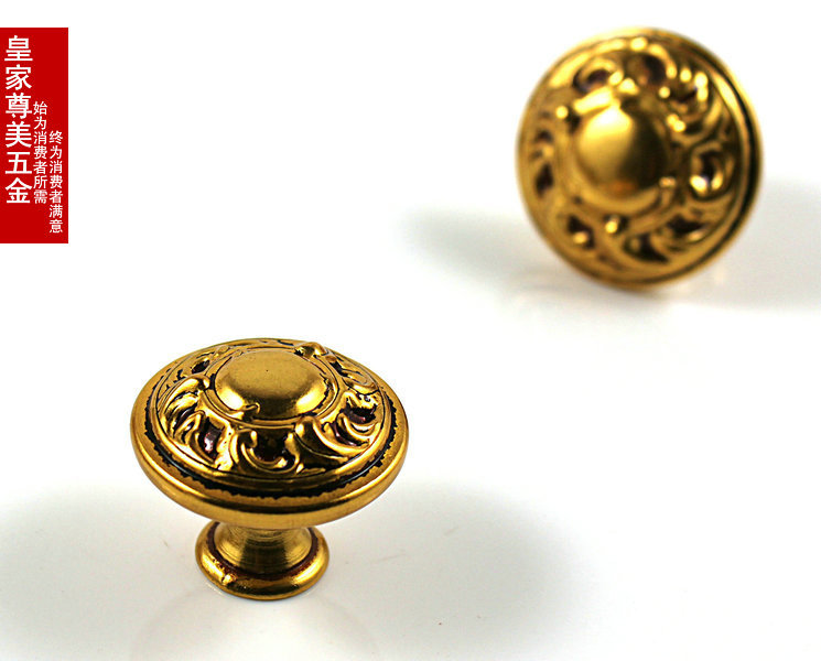 Wholesale Furniture handles Cabinet knobs and handles Vintage European style Metal knobs 31mm 10pcs/lot Free shipping
