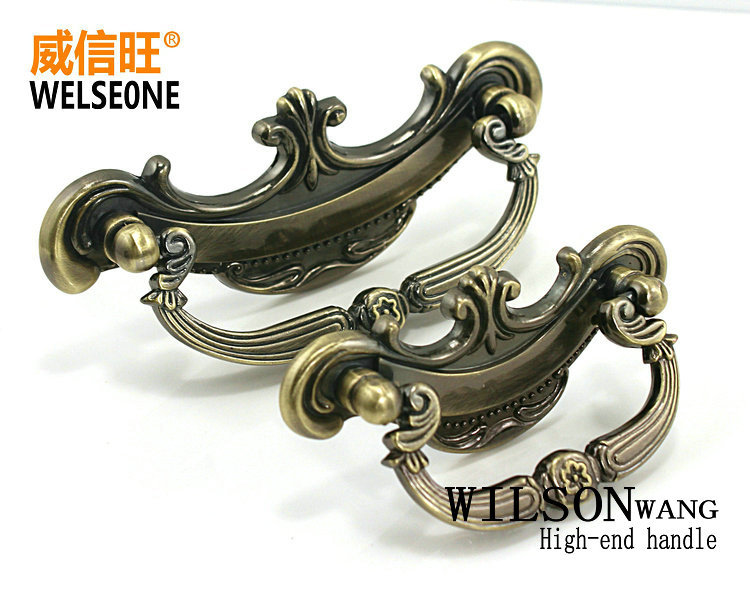 Wholesale Furniture handles European Antique 94*45mm Cabinet knobs and handles Drawer knobs Drawer handle 10pcs/lot Freeshipping