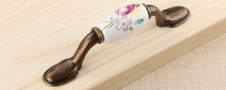 Bronze Tulip Cabinet Wardrobe Cupboard Knob Drawer Door Pulls Handles 76mm 2.99