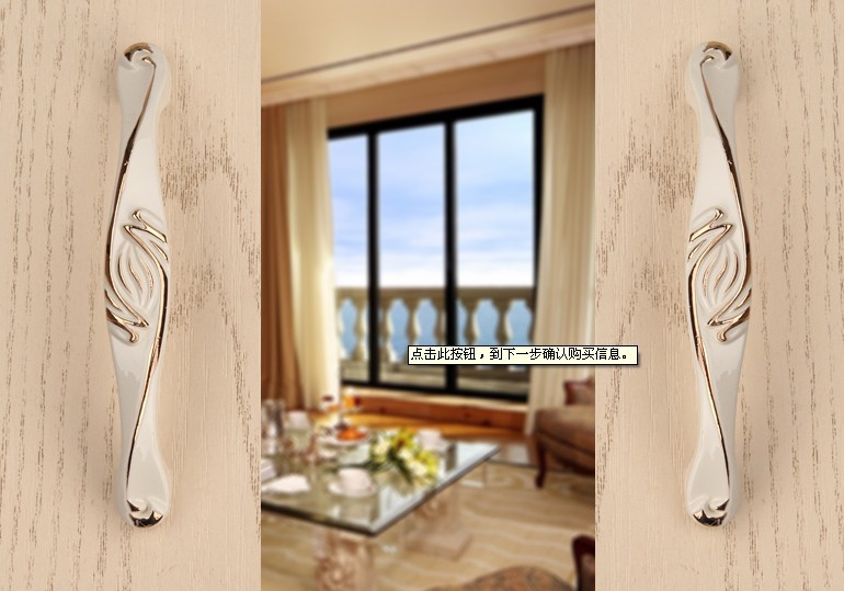 Ivory White Cabinet Wardrobe Cupboard Knob Drawer Door Pulls Handles 96mm 3.78" MBS339-2