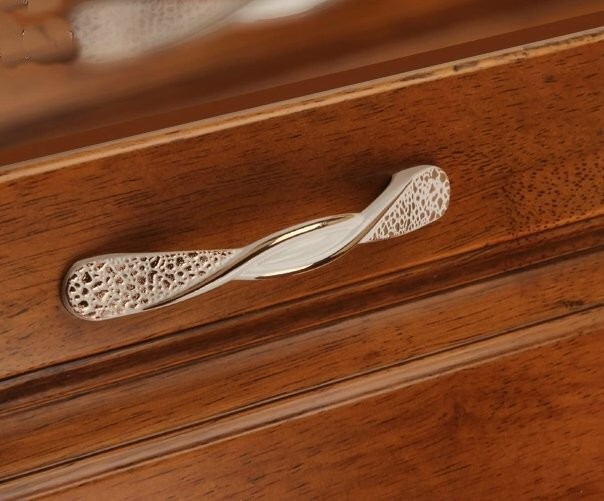 Ivory White Pop Cabinet Wardrobe Cupboard Knob Drawer Door Pulls Handles 128mm 5.04" MBS335-2